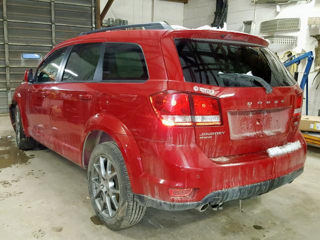 3C4PDDEG4CT369547 - 2012 DODGE JOURNEY R/ RED photo 3