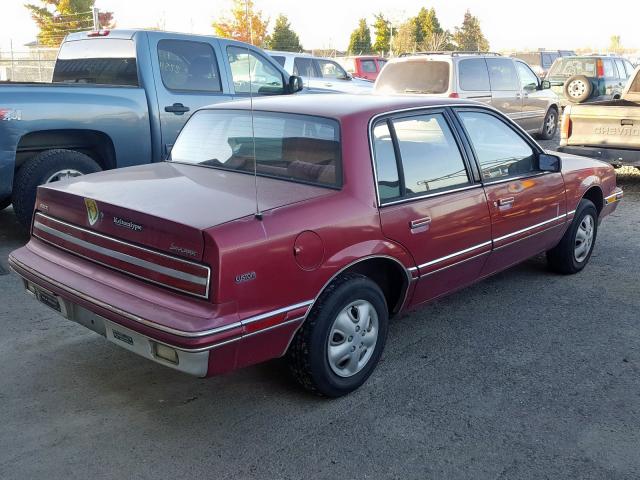 1G4NC54UXJM032421 - 1988 BUICK SKYLARK CU MAROON photo 4