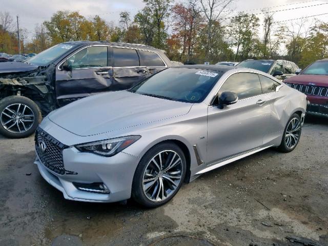 JN1EV7EL4JM391380 - 2018 INFINITI Q60 LUXE 3 SILVER photo 2