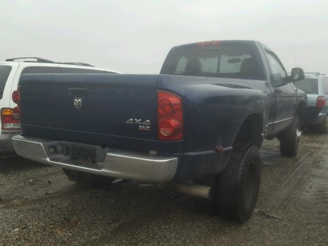 3D7MX46A27G806972 - 2007 DODGE RAM 3500 S BLUE photo 4