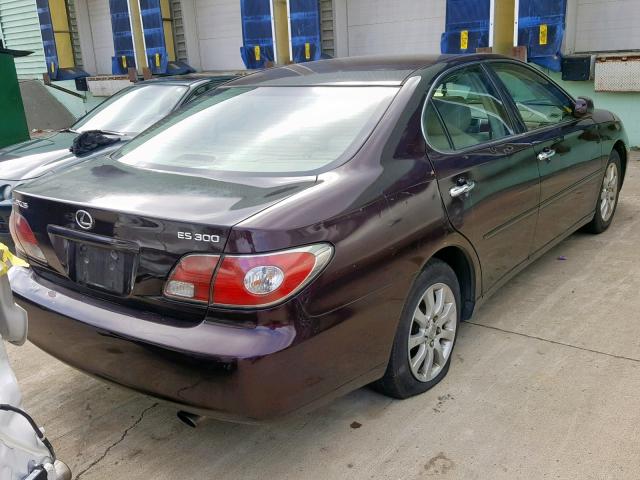 JTHBF30G225017716 - 2002 LEXUS ES 300 PURPLE photo 4