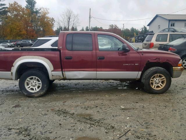 1B7GG2AN31S160797 - 2001 DODGE DAKOTA QUA RED photo 9