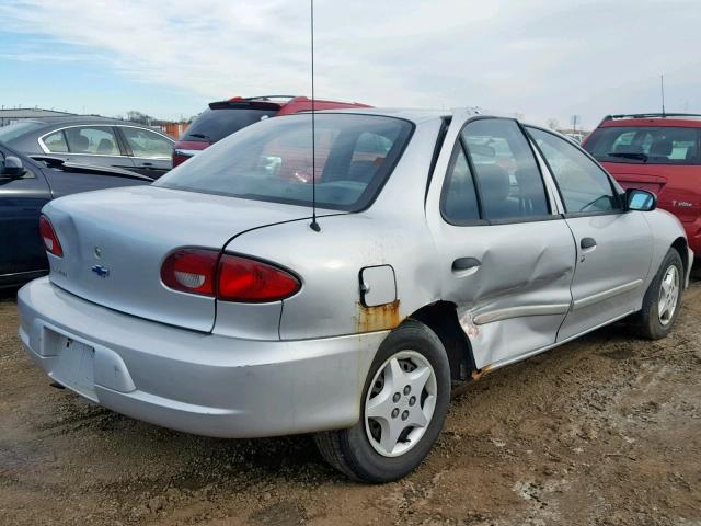 1G1JC524427443313 - 2002 CHEVROLET CAVALIER B SILVER photo 4