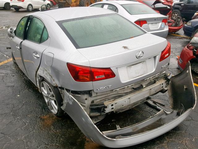 JTHBK262265007288 - 2006 LEXUS IS 250 SILVER photo 3