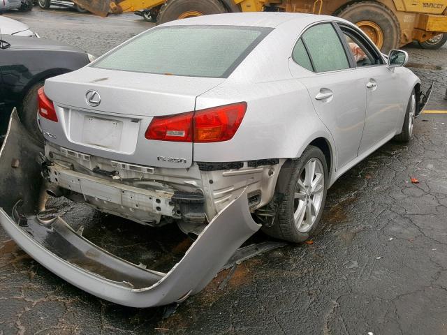 JTHBK262265007288 - 2006 LEXUS IS 250 SILVER photo 4