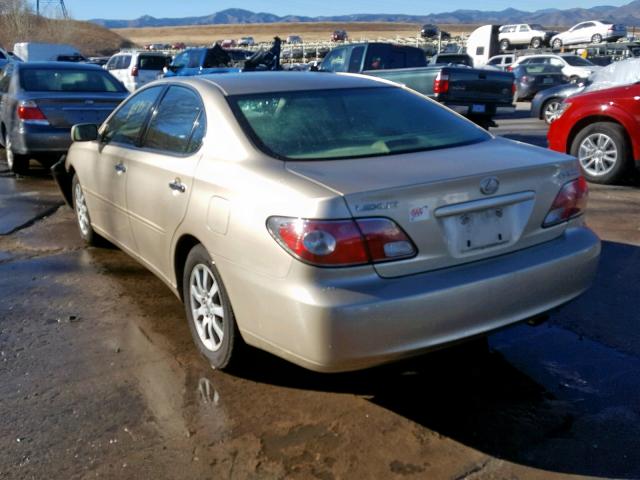 JTHBF30G220083759 - 2002 LEXUS ES 300 GOLD photo 3