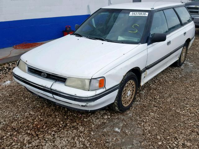 4S4BJ63CXM7906678 - 1991 SUBARU LEGACY L WHITE photo 2