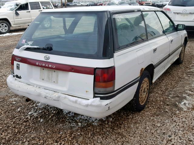 4S4BJ63CXM7906678 - 1991 SUBARU LEGACY L WHITE photo 4