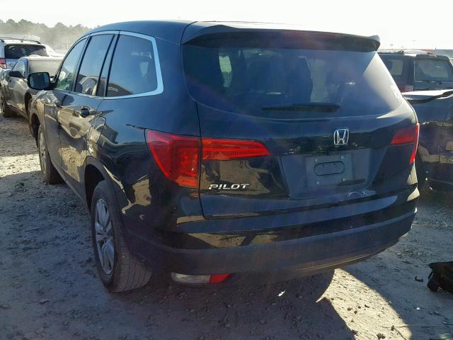 5FNYF5H14HB009261 - 2017 HONDA PILOT LX BLACK photo 3