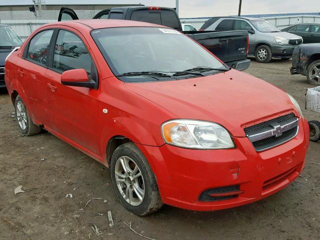 KL1TD56687B132987 - 2007 CHEVROLET AVEO BASE Қызыл фото 1