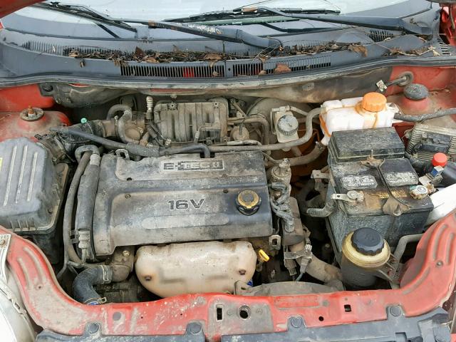 KL1TD56687B132987 - 2007 CHEVROLET AVEO BASE Қызыл фото 7