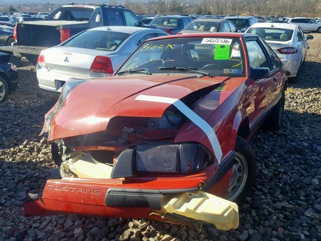 1FABP41E1JF286435 - 1988 FORD MUSTANG LX RED photo 2