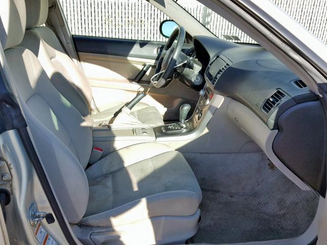 4S4BP61C477336795 - 2007 SUBARU LEGACY OUT GOLD photo 5