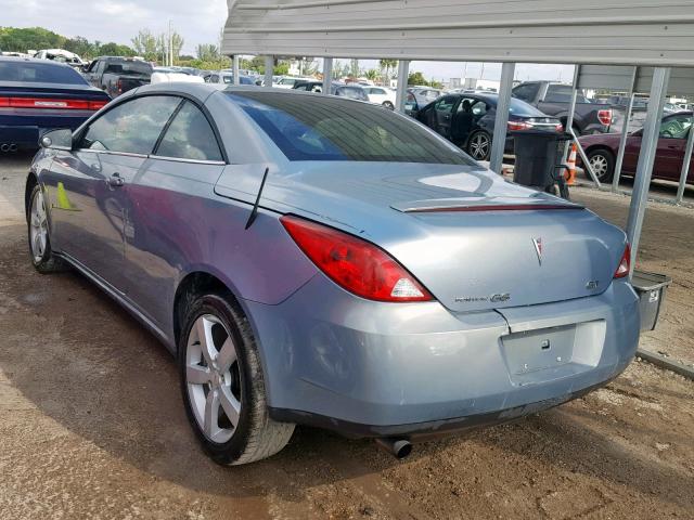 1G2ZH36N574208046 - 2007 PONTIAC G6 GT BLUE photo 3