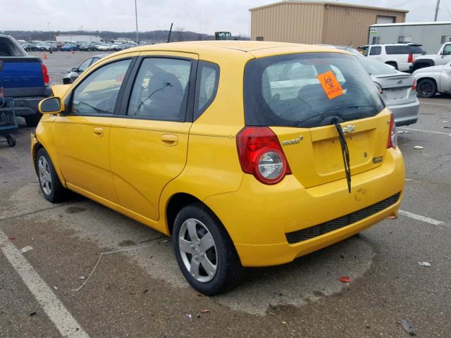 KL1TD6DE1AB135415 - 2010 CHEVROLET AVEO LS YELLOW photo 3