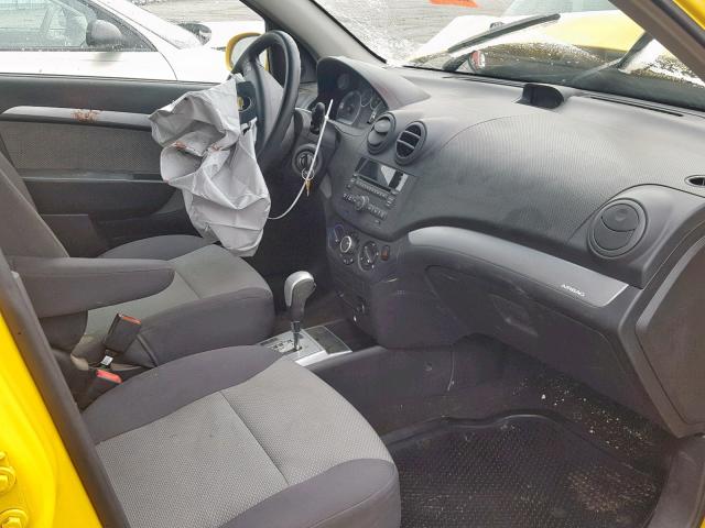 KL1TD6DE1AB135415 - 2010 CHEVROLET AVEO LS YELLOW photo 5