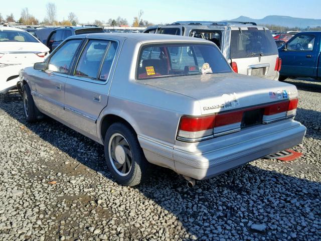 1P3XA46K4NF111621 - 1992 PLYMOUTH ACCLAIM GRAY photo 3