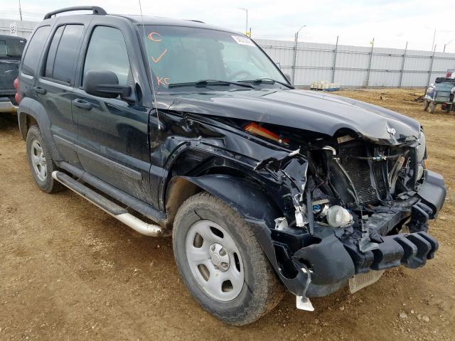 1J4GL48K07W554627 - 2007 JEEP LIBERTY SP BLACK photo 1