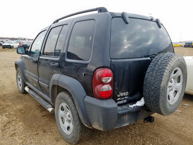 1J4GL48K07W554627 - 2007 JEEP LIBERTY SP BLACK photo 3