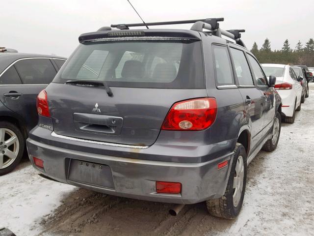 JA4LX31F56U606290 - 2006 MITSUBISHI OUTLANDER GRAY photo 4