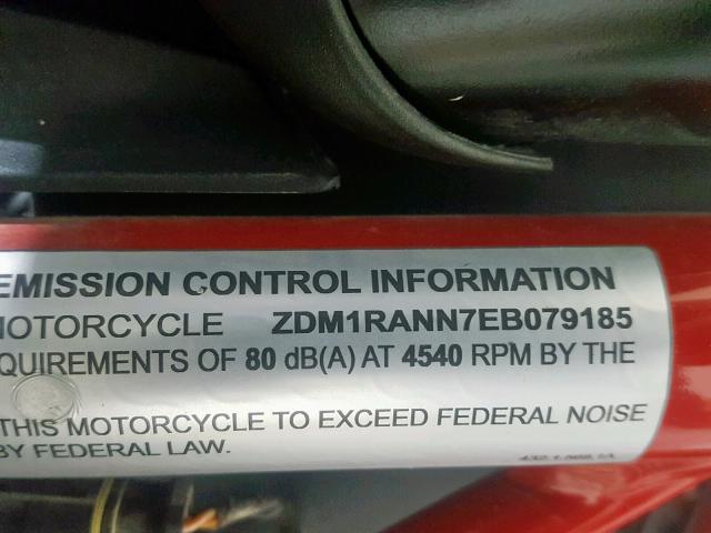 ZDM1RANN7EB079185 - 2014 DUCATI MONSTER 79 BLACK photo 19