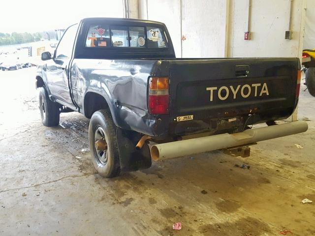 4TARN01P7NZ045276 - 1992 TOYOTA PICKUP 1/2 BLACK photo 3