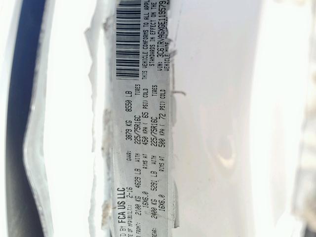 3C6TRVAGXGE119579 - 2016 RAM PROMASTER 白色 照片 10