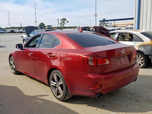 JTHBF5C29C5156884 - 2012 LEXUS IS 250 RED photo 3