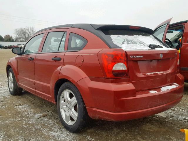 1B3HB48B28D773729 - 2008 DODGE CALIBER SX RED photo 3