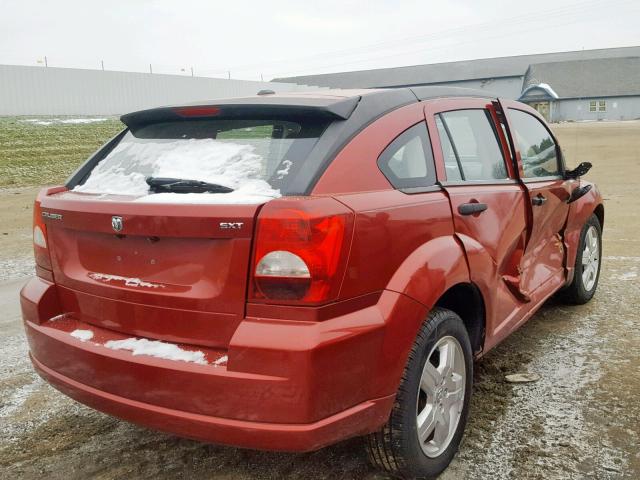 1B3HB48B28D773729 - 2008 DODGE CALIBER SX RED photo 4