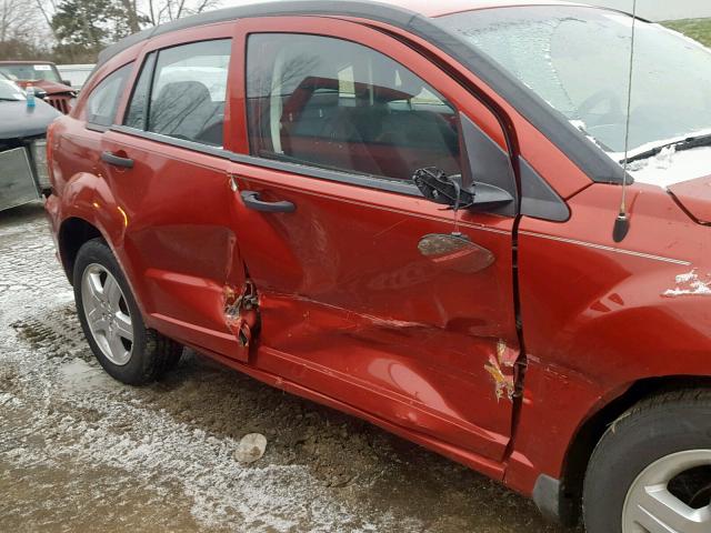 1B3HB48B28D773729 - 2008 DODGE CALIBER SX RED photo 9