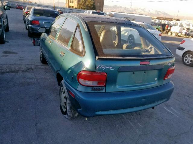 KNJLT06H2V6200557 - 1997 FORD ASPIRE GREEN photo 3