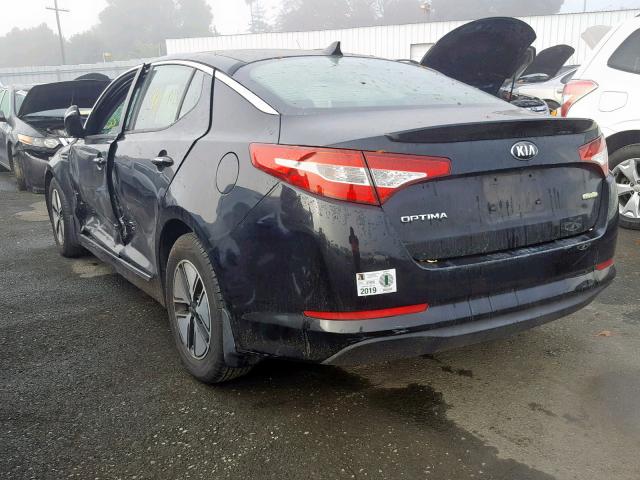 KNAGM4ADXC5027013 - 2012 KIA OPTIMA HYB BLACK photo 3