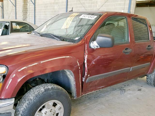 1GCDS43E988215402 - 2008 CHEVROLET COLORADO L BURGUNDY photo 9
