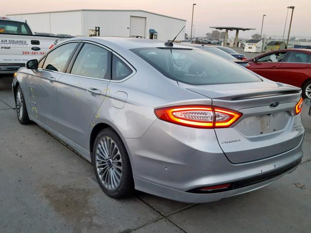 3FA6P0RU8DR297249 - 2013 FORD FUSION TIT SILVER photo 3