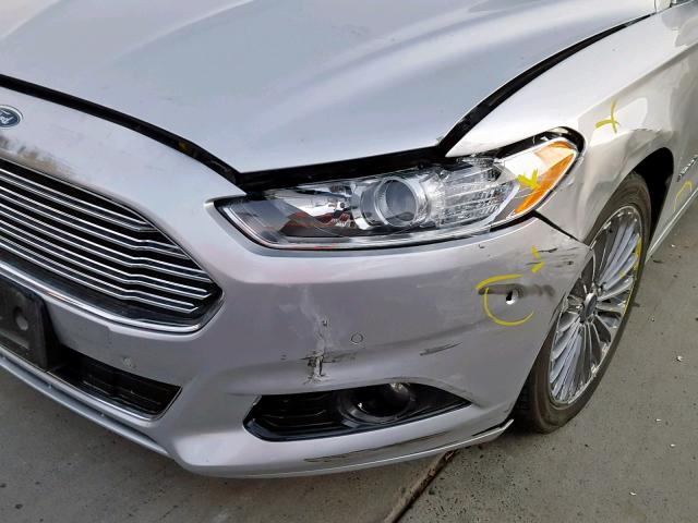 3FA6P0RU8DR297249 - 2013 FORD FUSION TIT SILVER photo 9