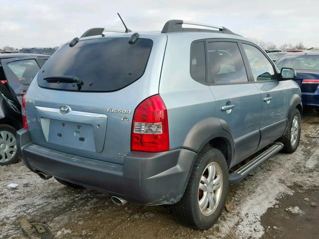 KM8JN72D08U849687 - 2008 HYUNDAI TUCSON SE BLUE photo 4