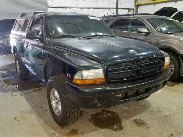 1B7GG26N7YS744946 - 2000 DODGE DAKOTA BLACK photo 1