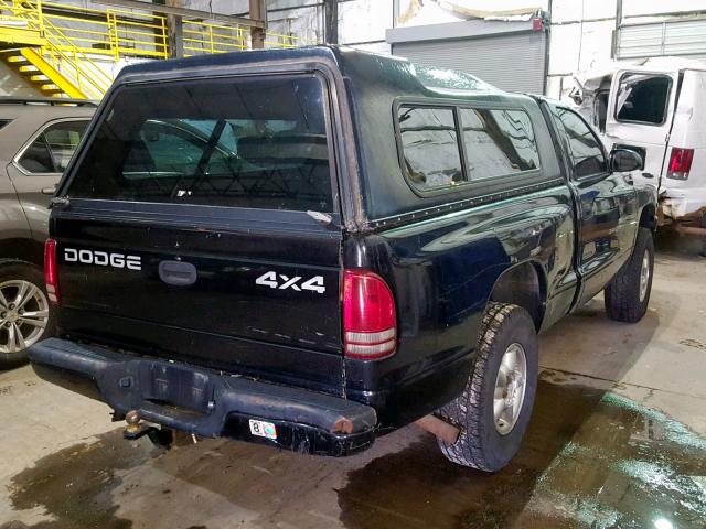 1B7GG26N7YS744946 - 2000 DODGE DAKOTA BLACK photo 4