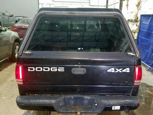 1B7GG26N7YS744946 - 2000 DODGE DAKOTA BLACK photo 6