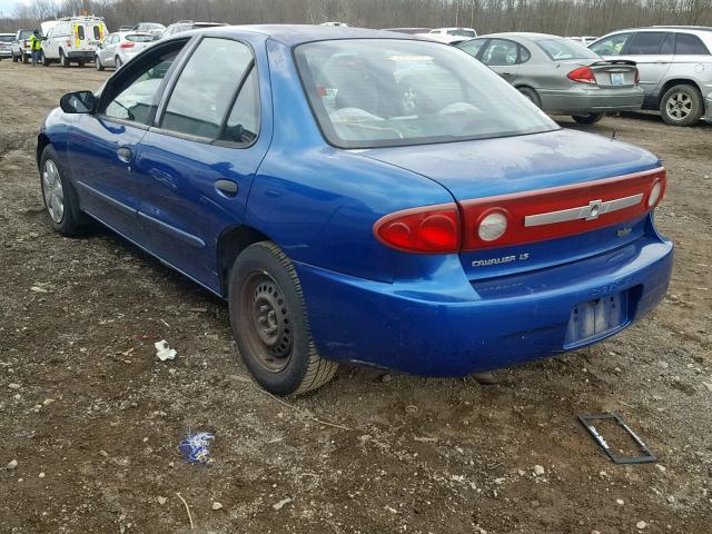 1G1JF52F837164456 - 2003 CHEVROLET CAVALIER L BLUE photo 3