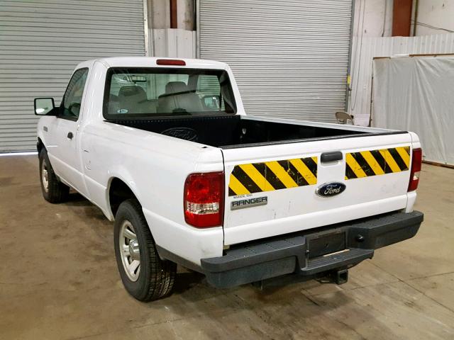 1FTYR10D59PA08276 - 2009 FORD RANGER WHITE photo 3