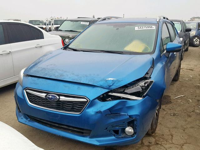 4S3GTAT66H3728587 - 2017 SUBARU IMPREZA LI BLUE photo 2