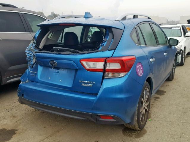 4S3GTAT66H3728587 - 2017 SUBARU IMPREZA LI BLUE photo 4