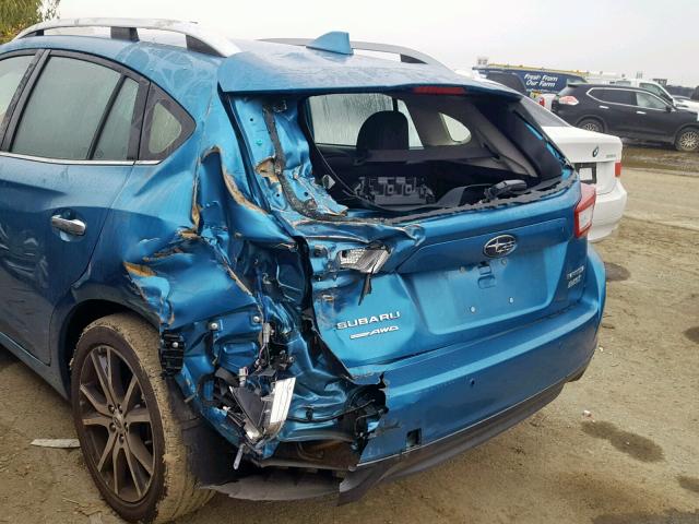 4S3GTAT66H3728587 - 2017 SUBARU IMPREZA LI BLUE photo 9