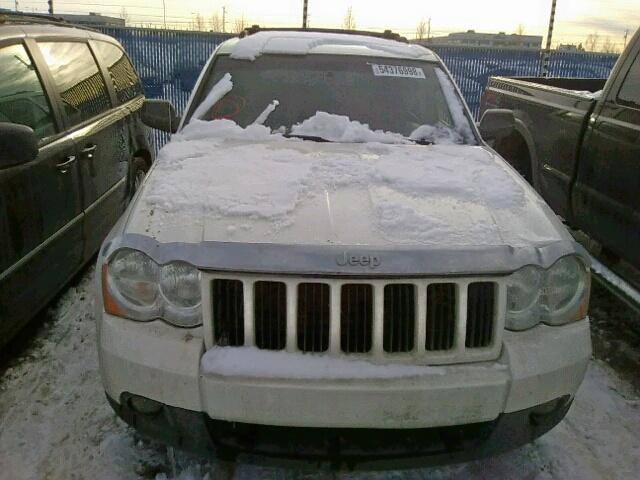 1J8HR48M58C523296 - 2008 JEEP GRAND CHER WHITE photo 9