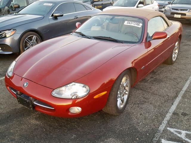 SAJDA42C22NA23450 - 2002 JAGUAR XK8 MAROON photo 2