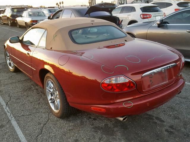 SAJDA42C22NA23450 - 2002 JAGUAR XK8 MAROON photo 3