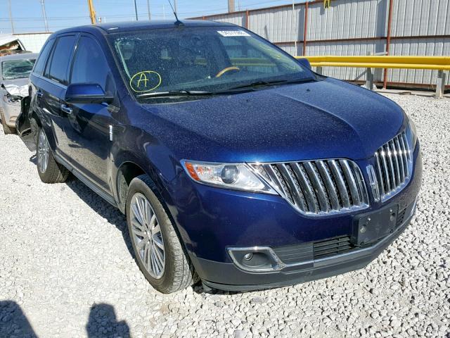 2LMDJ6JK1BBJ31621 - 2011 LINCOLN MKX BLUE photo 1