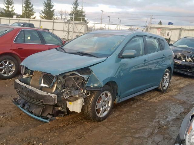 5Y2SP67079Z427794 - 2009 PONTIAC VIBE TEAL photo 2